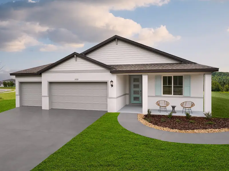 Exterior of the Jasmine floorplan modeled at Salt Meadows.