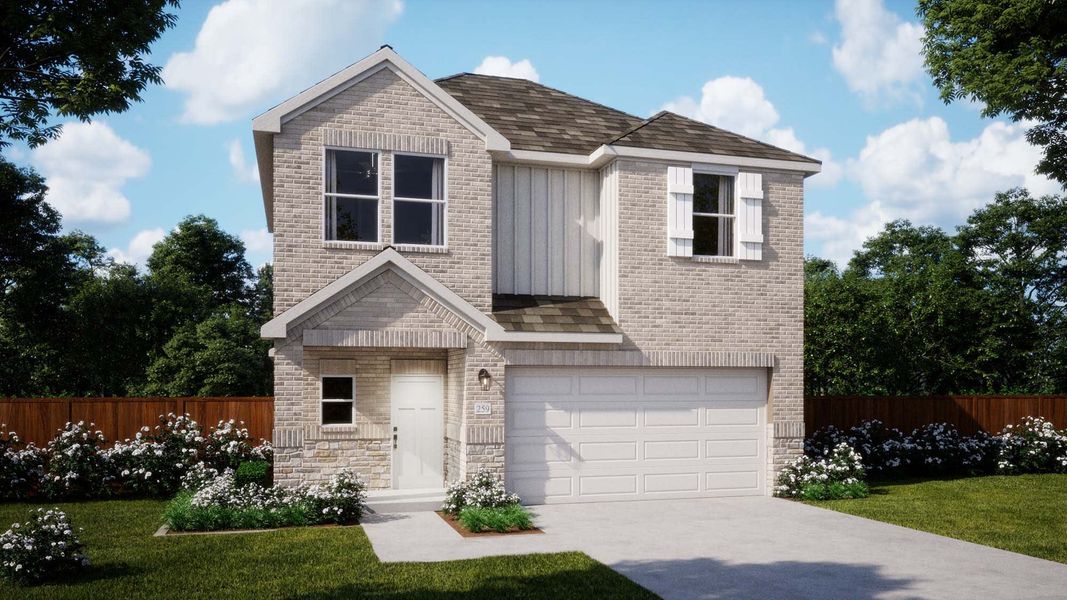 Elevation B | Eli at Village at Manor Commons in Manor, TX by Landsea Homes