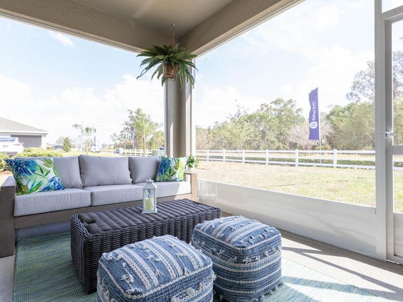 Choose to screen your lanai and take full advantage of your outdoor living space - Shelby model home in Lake Alfred, FL
