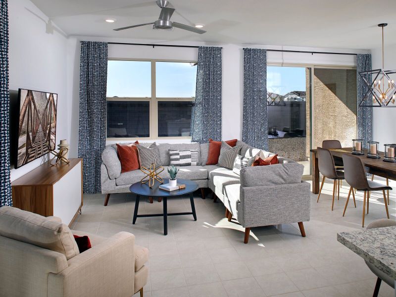 Leslie Living Room modeled at Rancho Del Rey
