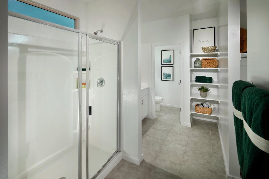 The private primary bath is the perfect place to unwind.