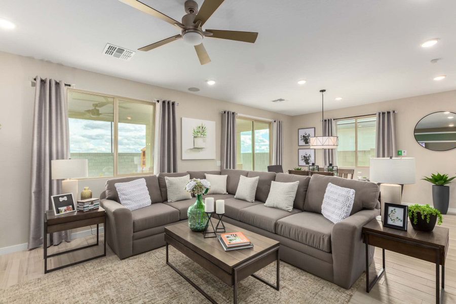 Great Room | Citrus | The Villages at North Copper Canyon – Valley Series | New homes in Surprise, Arizona | Landsea Homes