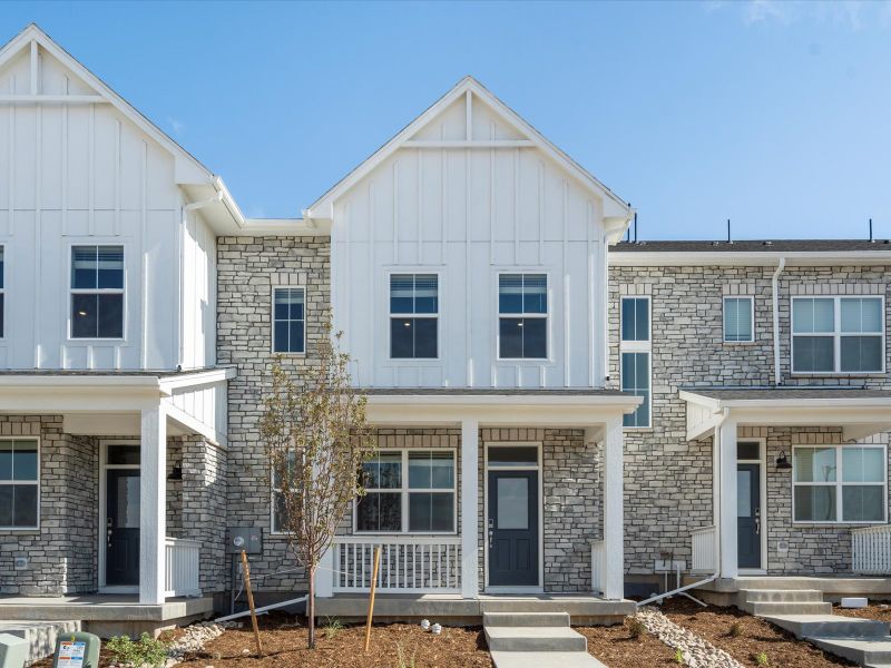 Orchard exterior image taken at a Meritage Homes community in Aurora, CO.