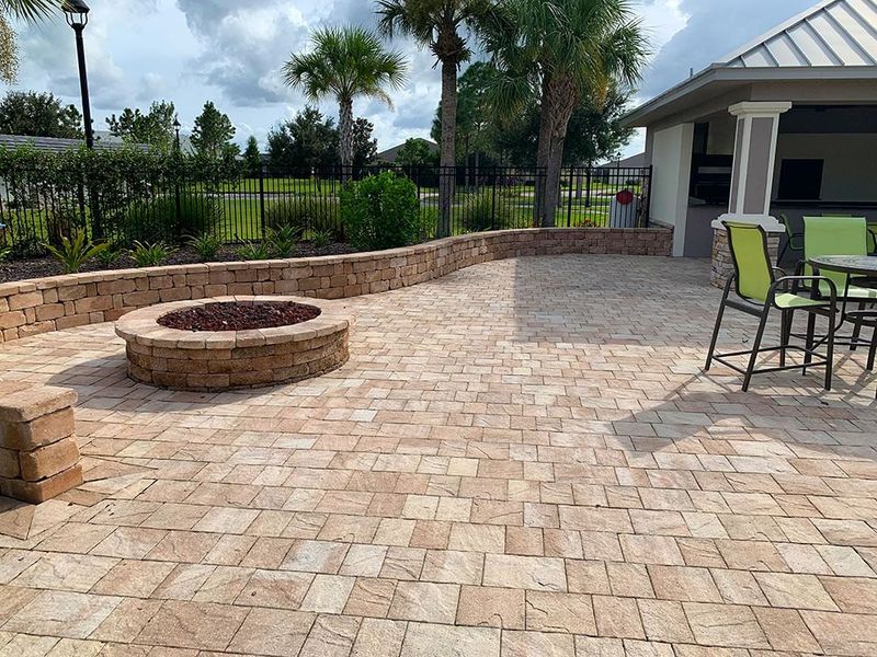 Cross Creek community amenity fire pit in Parrish, FL new home construction by William Ryan Homes Tampa
