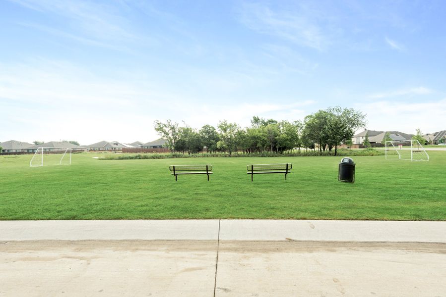 Star Ranch Soccer Field. Star Ranch Elements New Homes in Godley, TX