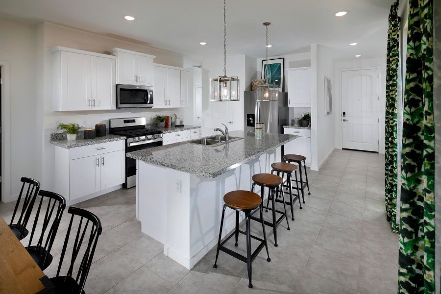 Prep a meal at the included large kitchen island.