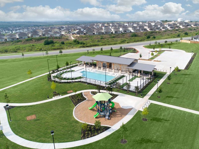 Residents will love spending time at the amenity center, complete with a pool, covered pavilion, and playground.