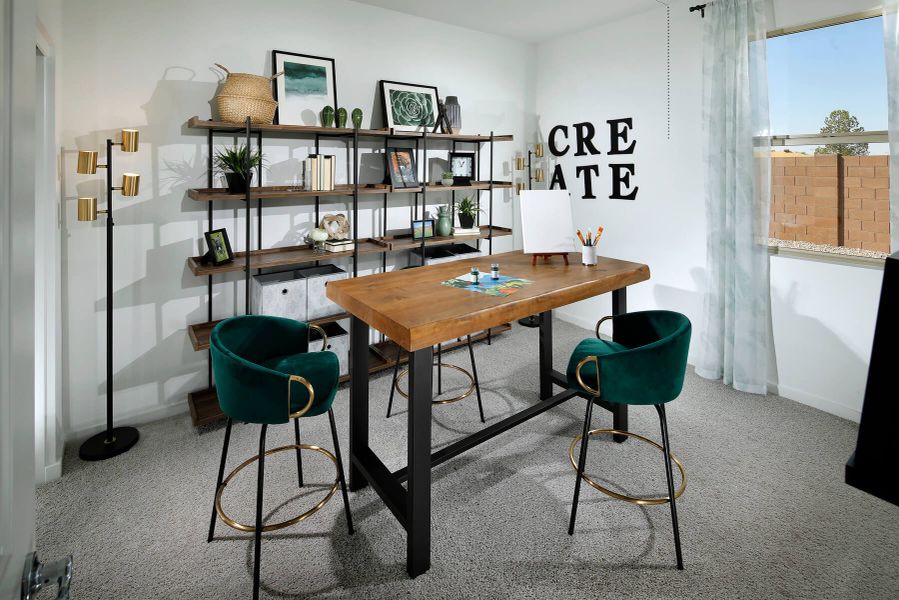 Use one of the 4 bedrooms as a craft room.