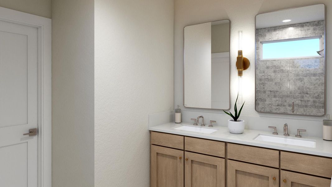 Primary Bath | Zoe at Lariat in Liberty Hill, TX by Landsea Homes