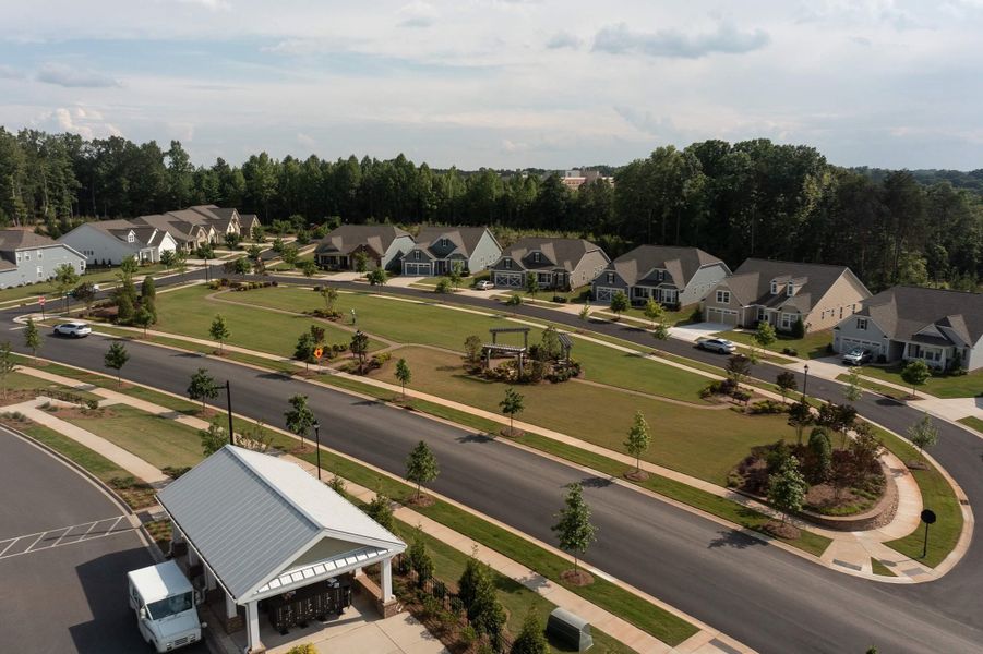 Aerial view of neighborhood Pocket Park