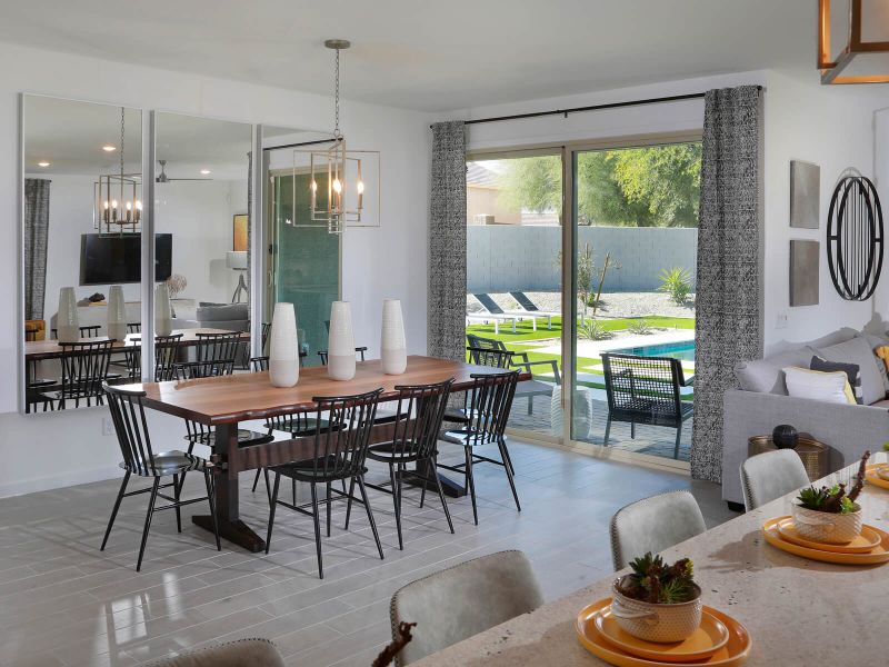 Entertaining is easy with open-concept dining in the Lark floorplan.