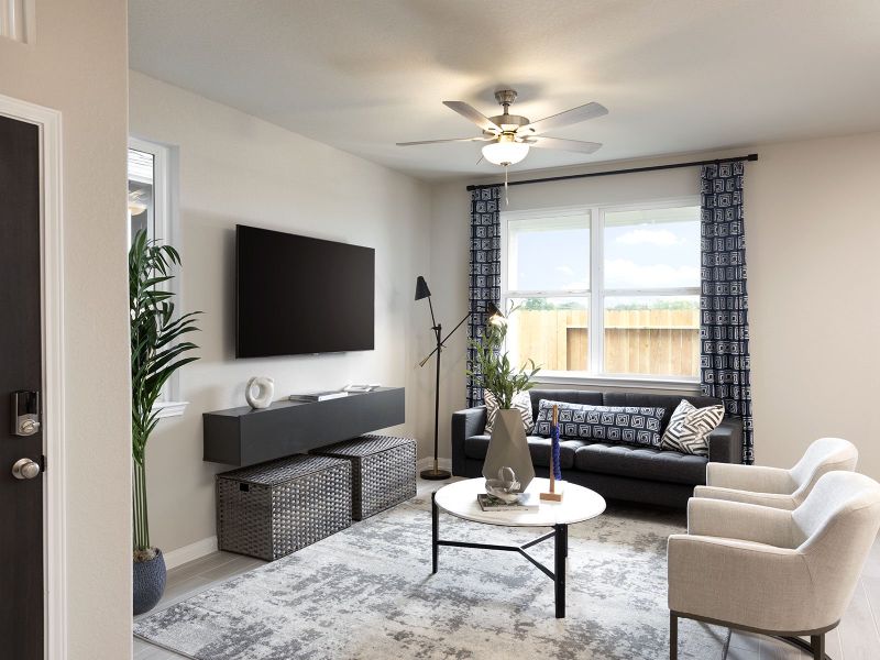 Enjoy a movie night at home - modeled at Dunvale Village