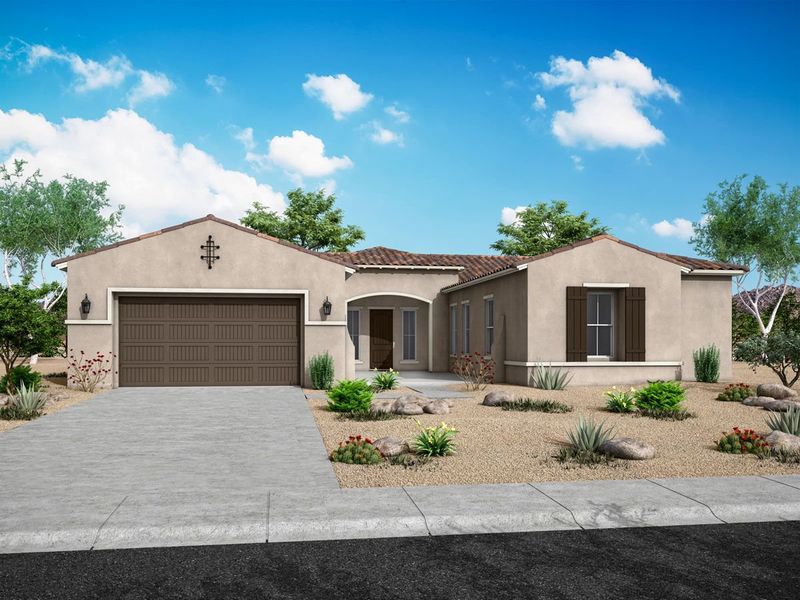 Carina at Arroyo Norte spanish exterior elevation new home construction by William Ryan Homes Phoenix