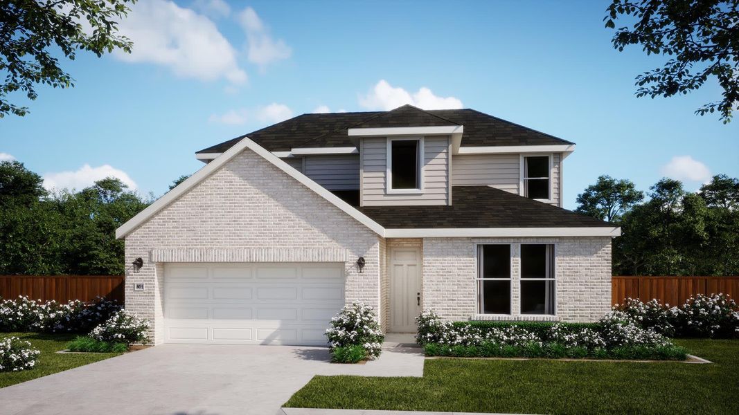 Elevation A | Caroline | Sage Collection – Freedom at Anthem in Kyle, TX by Landsea Homes