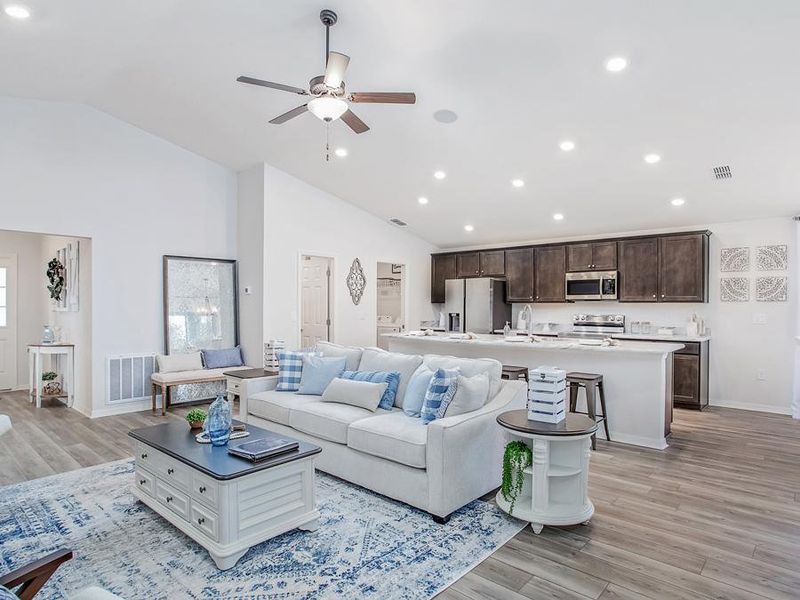 Homes at Copperleaf include a spacious and open living area - Raychel home plan