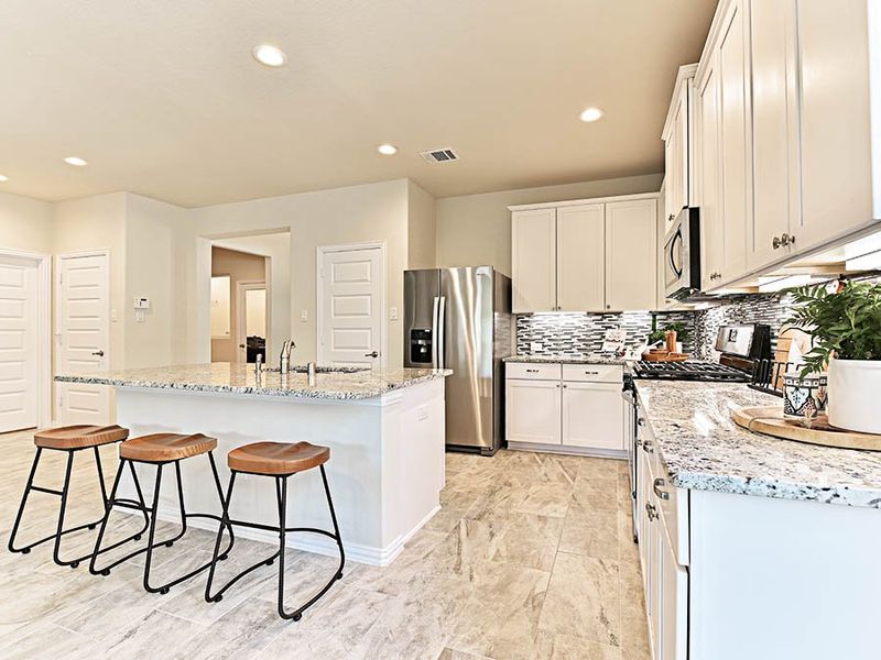 kitchen from breakfast area