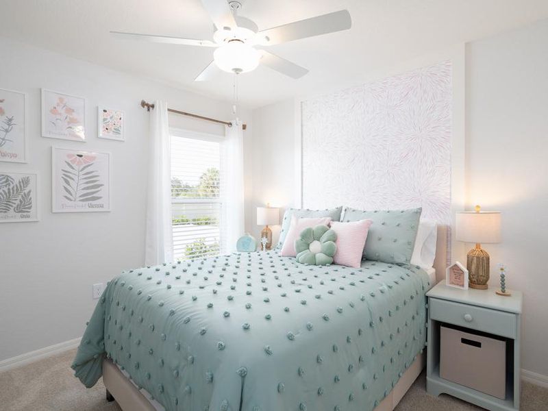 Secondary bedrooms provide space for everyone in your household - Peyton model home in Haines City, FL