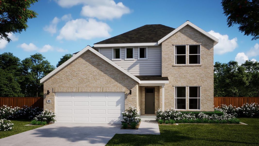 Elevation B | Javen | Sage Collection – Freedom at Anthem in Kyle, TX by Landsea Homes