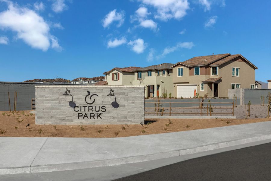 Monument Entrance | Citrus Park | New Homes in Goodyear, AZ | Landsea Homes