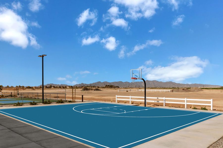 Community Park - Basketball Half Court | The Grove at Citrus Park | New Homes in Goodyear, AZ | Landsea Homes