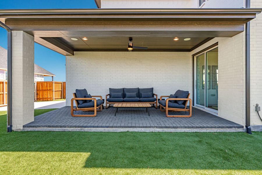Plan 1406 Outdoor Living Room - Mosaic 40s Model - Photo by American Legend Homes