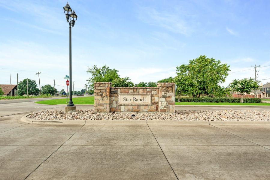 Star Ranch Entrance. Star Ranch Elements New Homes in Godley, TX