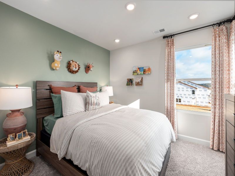 Secondary bedrooms give kids their own space to relax.