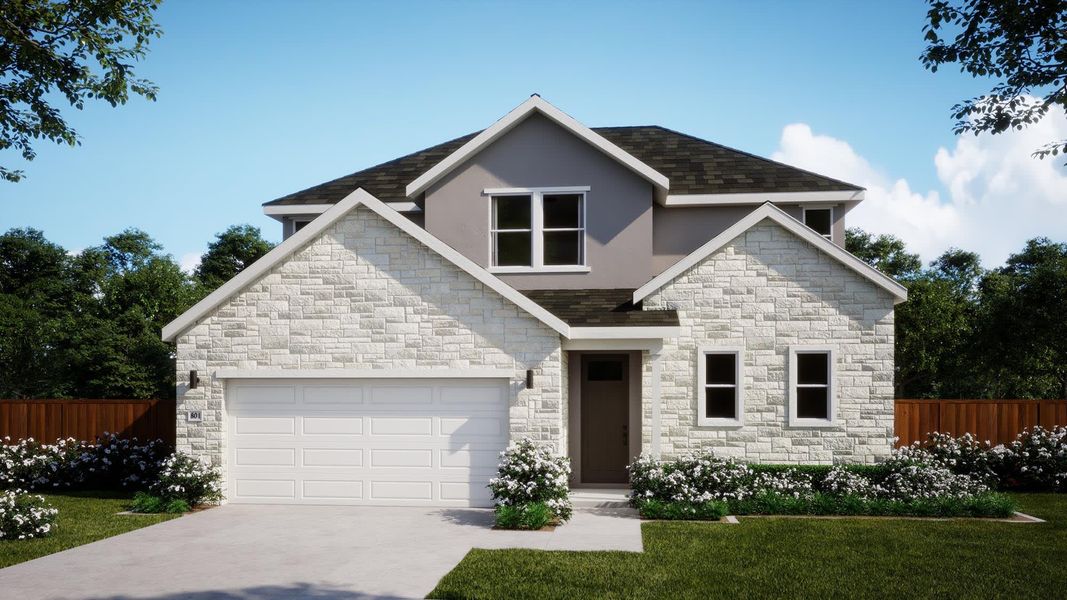 Elevation C | Mark | Sage Collection – Freedom at Anthem in Kyle, TX by Landsea Homes