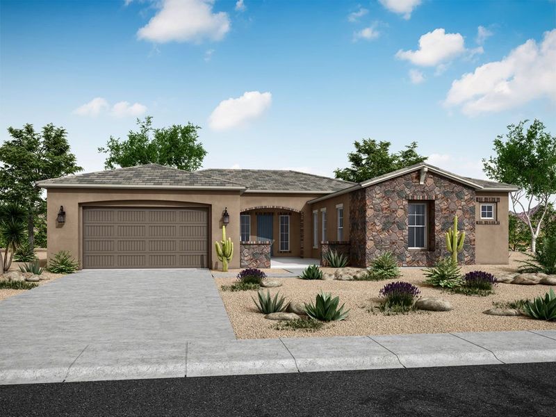 Carina at Arroyo Norte hacienda exterior elevation new home construction by William Ryan Homes Phoenix