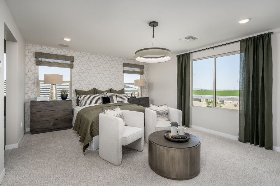 Primary Bedroom | Grand | Bentridge – Canyon Series | New Homes in Buckeye, AZ | Landsea Homes