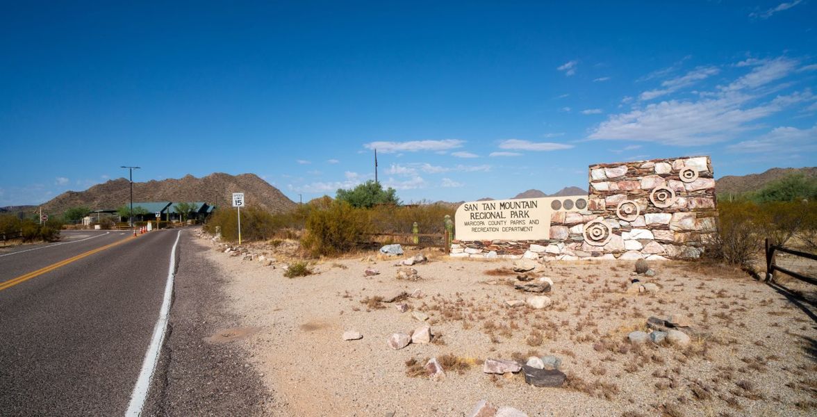 San Tan Mountain Regional Park entry monument