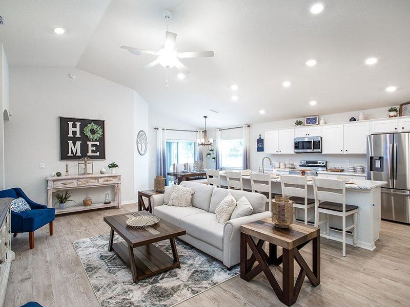 The homeowner-favorite Parker includes welcoming, open-concept living space - Parker home plan