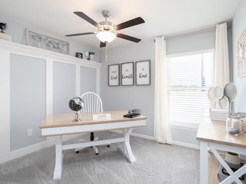 Or, may be used as a home office if you so desire - Raychel model home in Palmetto, FL