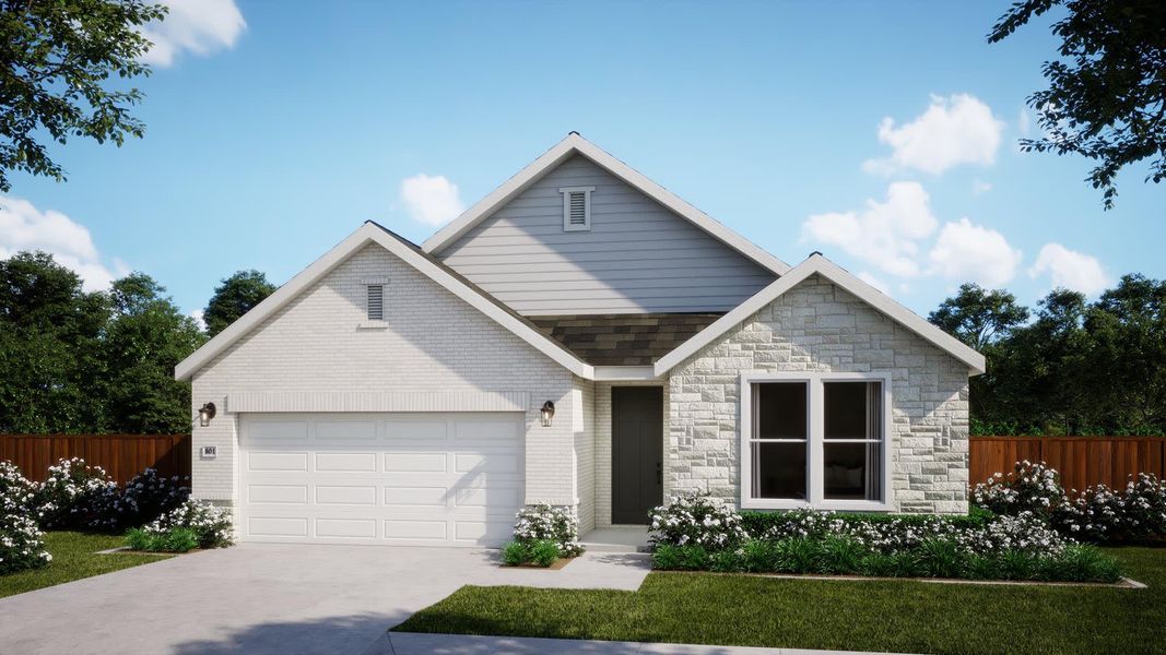 Elevation B | Jaxon | Sage Collection – Freedom at Anthem in Kyle, TX by Landsea Homes