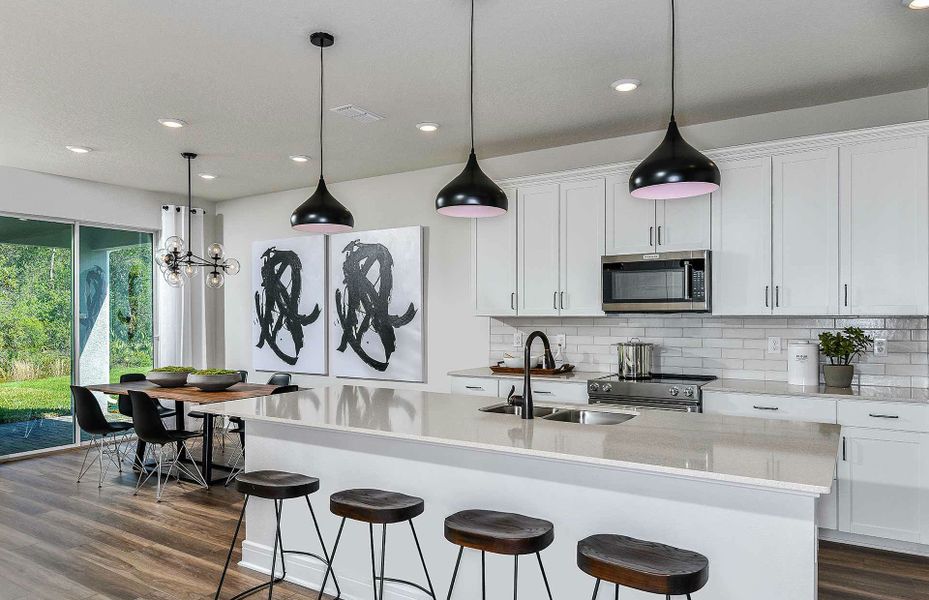 Designer Kitchen with Oversized Island