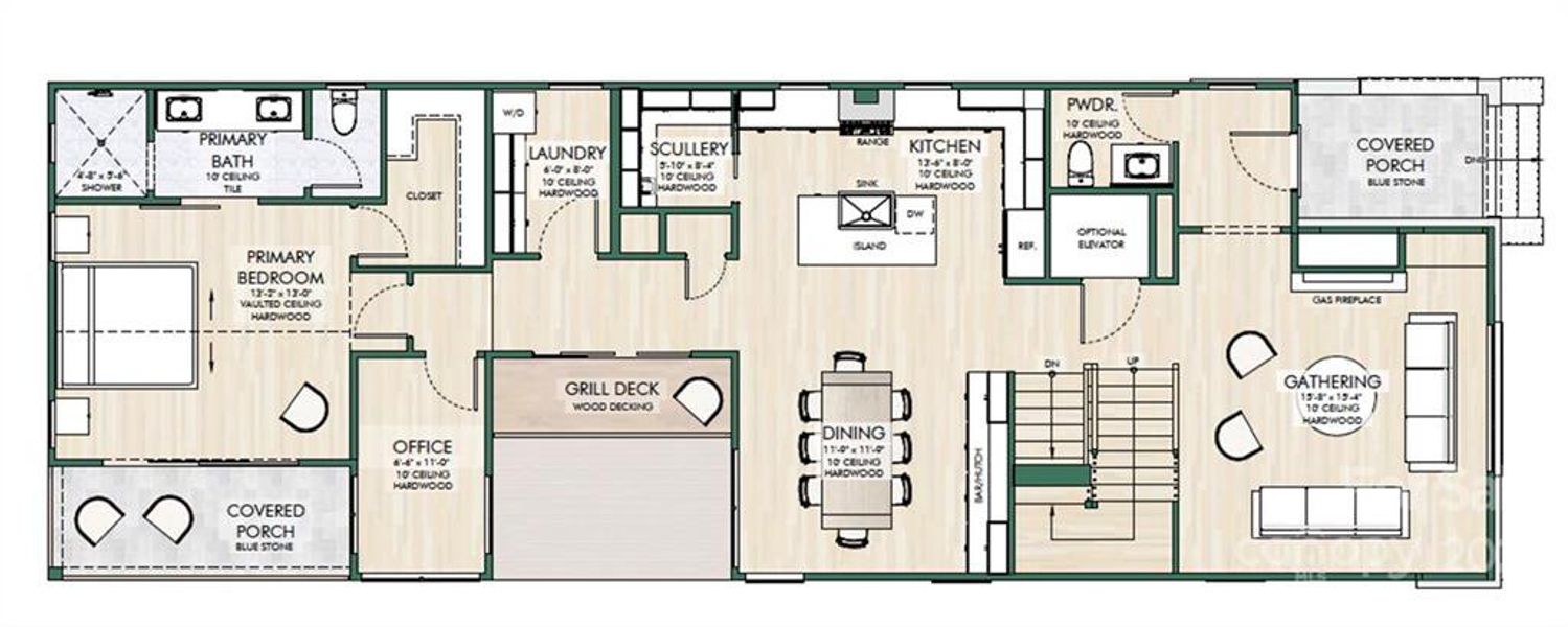 Main level layout