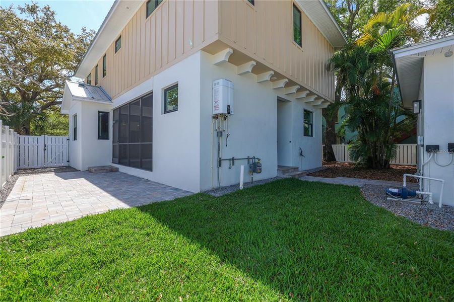 Back yard and patio