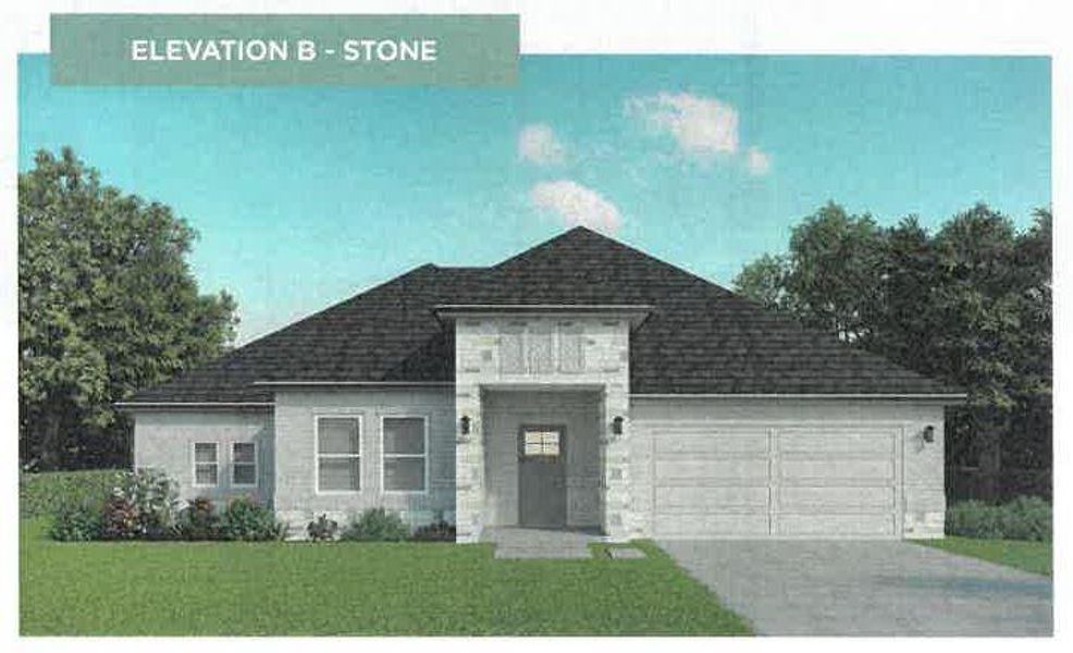 New construction Single-Family house 21 Cloverleaf Court, Magnolia, TX 77355 Hillside B w/stone- photo