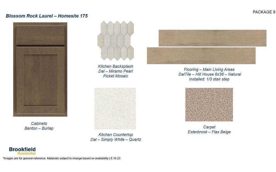 Laurel Homesite 175 Design Selections