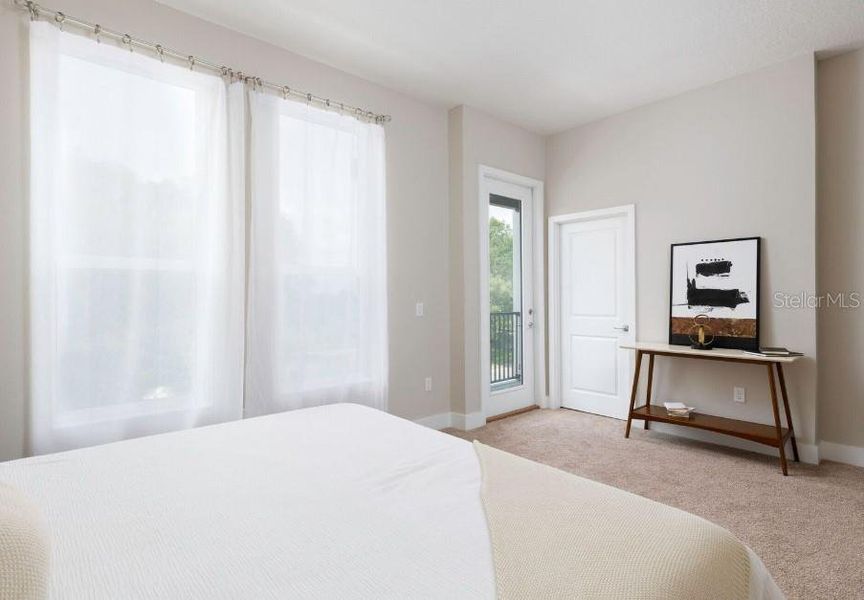 Master Bedroom and Door to Balcony