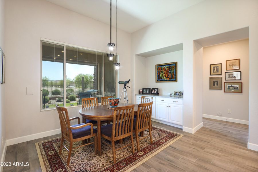 Dining w/built-in cabinets