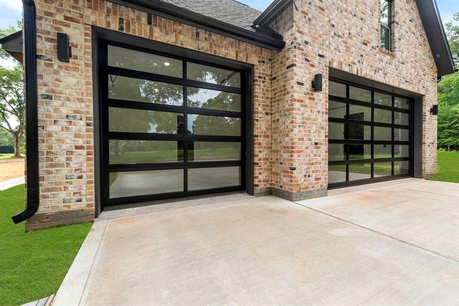 3 car side facing garage.