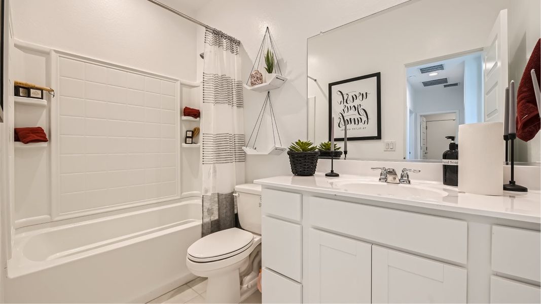 Bathroom 2 with combined shower tub