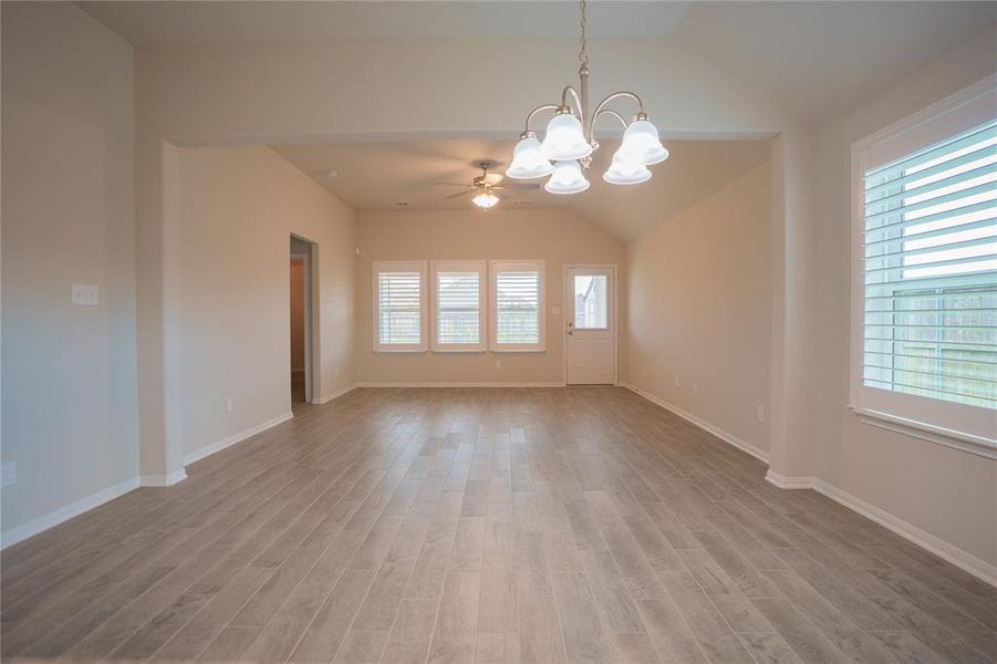 Diningroom open to family room.