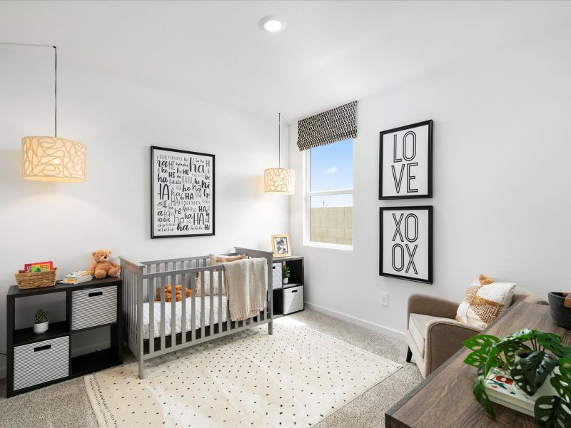 Bedroom in the Leslie Floorplan at Rancho Mirage