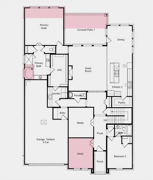 Structural options: alternate 2nd floor layout, extended owner's suit, covered outdoor living, gas drop for fiture outdoor grill and study in lieu of flex.