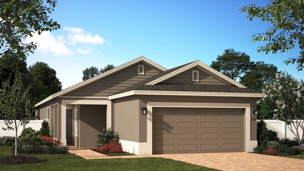 Elevation 2 with Optional Cladding | Delray | Eagletail Landings | New Homes In Leesburg, FL | Landsea Homes
