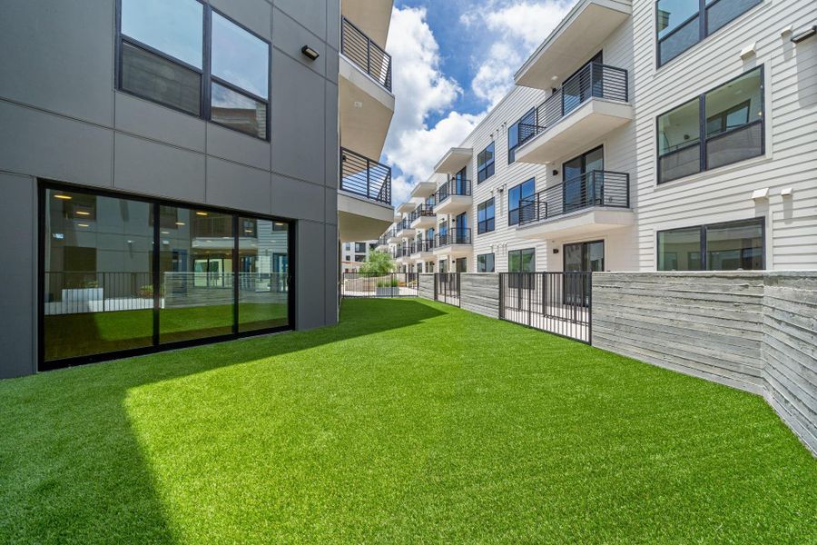 Yoga lawn attached to the fitness studio.