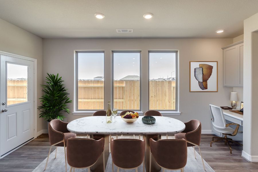 Breakfast area. Sample product photo - actual exterior and interior selections may vary by homesite