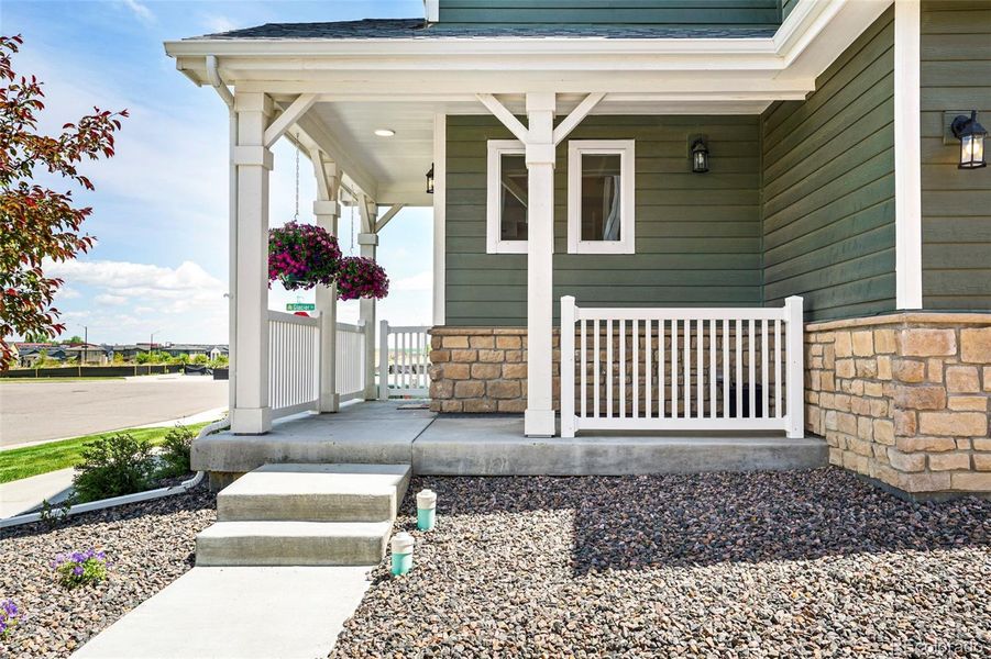 Inviting front porch.